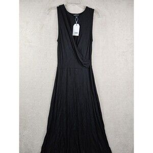 Fifteen Twenty Women’s Twist Front Sleeveless Maxi Dress Black Size S $148